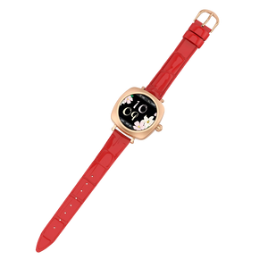 LDNIO SW03 The Small Square-Shaped Smartwatch - Rose Gold/Red  for sale in Egypt from Games2Egypt