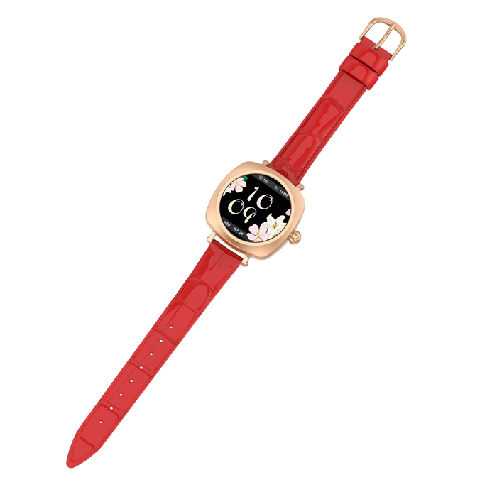 LDNIO SW03 The Small Square-Shaped Smartwatch - Rose Gold/Red  for sale in Egypt from Games2Egypt