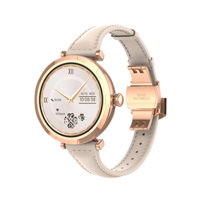 LDNIO Sw02 Compact and Round Smartwatch - Gold