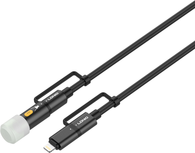 LDNIO LC19 3-in-1 65W Fast Charging Cable with LED Light 1.2M  for sale in Egypt from Games2Egypt