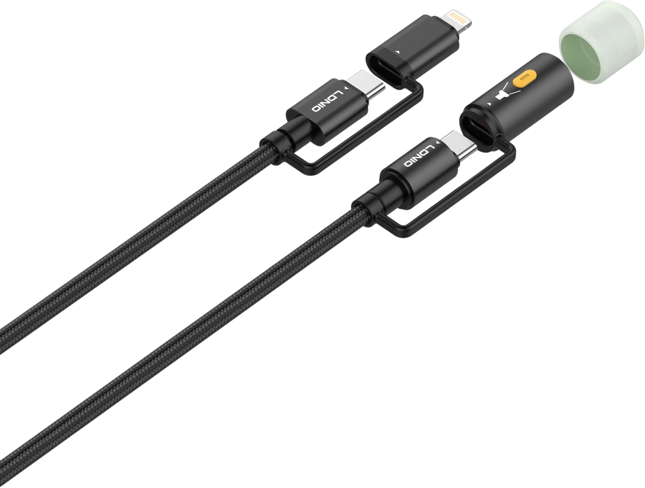 LDNIO LC19 3-in-1 65W Fast Charging Cable with LED Light 1.2M  for sale in Egypt from Games2Egypt