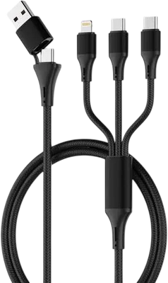 LDNIO LC97uc 100W 2 In 3 Fast Charging Data Cable 1.2m
