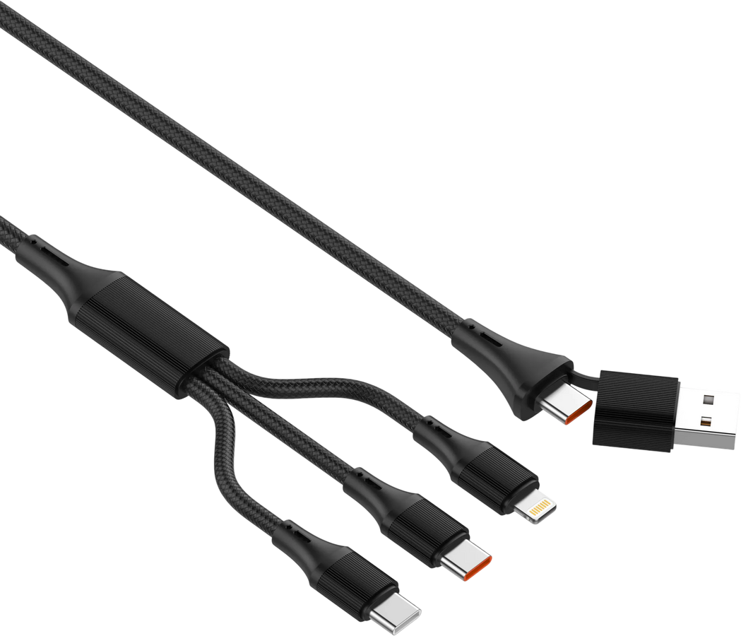 LDNIO LC97uc 100W 2 In 3 Fast Charging Data Cable 1.2m – image 2