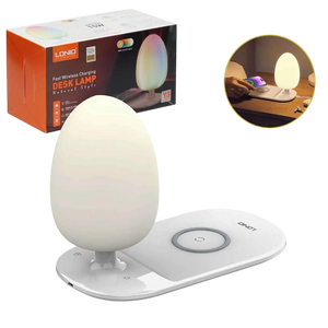 LDNIO Y3 LED Desk Lamp with 15W Fast Wireless Charging - White -  for sale in Egypt from Games2Egypt