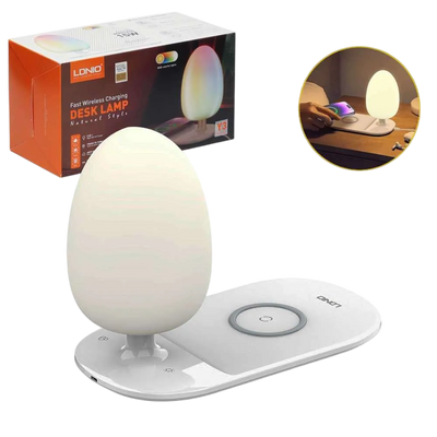 LDNIO Y3 LED Desk Lamp with 15W Fast Wireless Charging - White