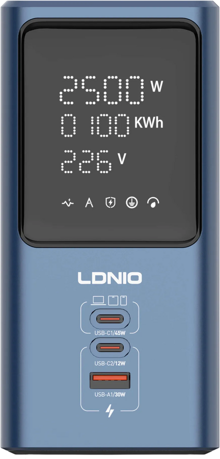 LDNIO SC2 45W Universal Power Strip With LED Display – image 2