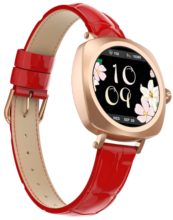 LDNIO SW03 The Small Square-Shaped Smartwatch - Rose Gold/Red  for sale in Egypt from Games2Egypt