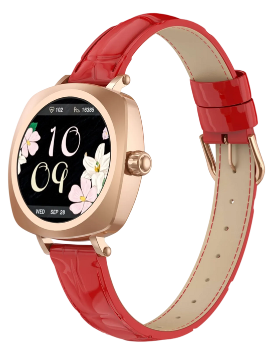 LDNIO SW03 The Small Square-Shaped Smartwatch - Rose Gold/Red  for sale in Egypt from Games2Egypt
