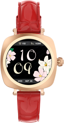 LDNIO SW03 The Small Square-Shaped Smartwatch - Rose Gold/Red