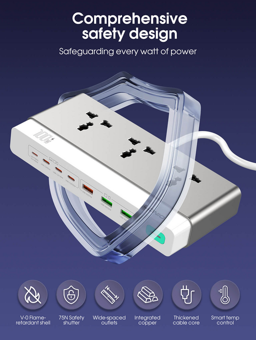 LDNIO SC3 GaN 100W PD Desktop Power Strip - 2M  for sale in Egypt from Games2Egypt
