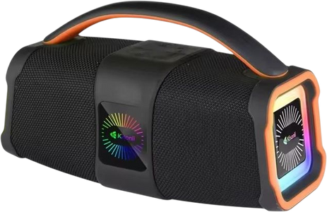 Kisonli K5 Stereo Deep Bass Bluetooth RGB Speaker - Black / Orange  - Open Sealed  for sale in Egypt from Games2Egypt
