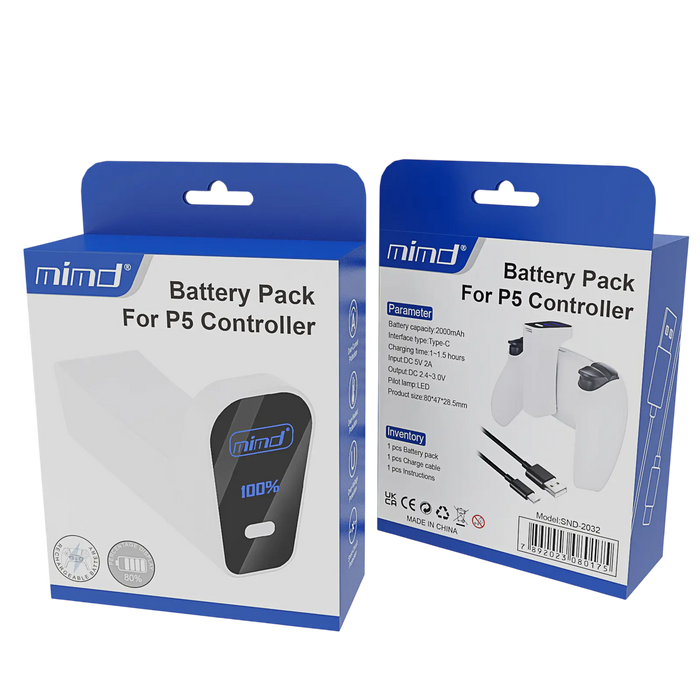 mimd Rechargeable Battery Pack for PS5 Controller With LED Indicators  for sale in Egypt from Games2Egypt