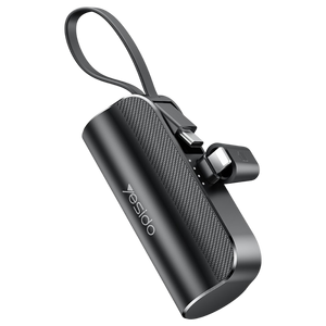 يسيدو YP68 باور بانك 5000mAh ميني فائق 15W – أسود - بدون ملصق