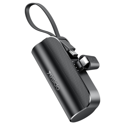 Yesido YP68 5000mAh 15W Ultra Mini Power Bank - Black - Open Sealed