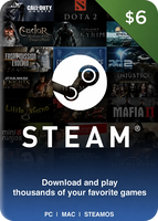 Steam Wallet Gift Card USA 6 USD