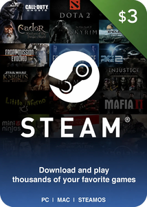 Steam Wallet Gift Card USA 3 USD -  for sale in Egypt from Games2Egypt