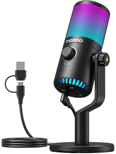 Maono DM30 RGB Gaming USB Microphone - Black