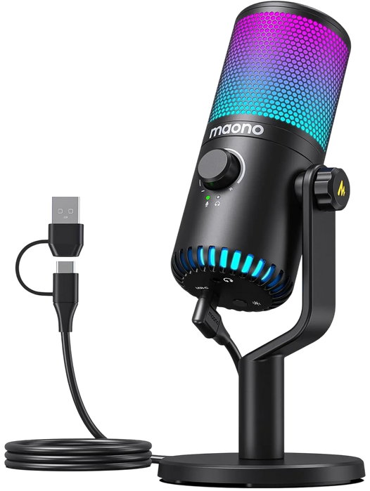 ميكروفون ماونو DM30 RGB جيمنج USB - أسود  للبيع في مصر من خلال Games2Egypt