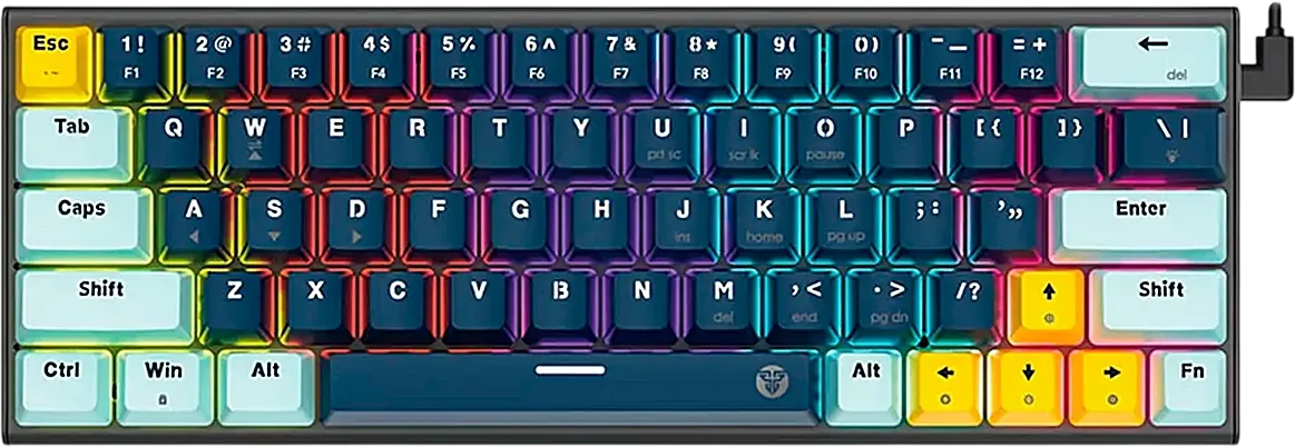 كيبورد ألعاب ميكانيكال سلكي فانتك ATOM63-MK874v2 باللون الكحلي - سويتش أحمر  للبيع في مصر من خلال Games2Egypt