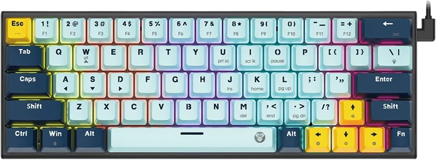 كيبورد ألعاب ميكانيكال سلكي فانتك ATOM63-MK874v2 باللون السماوي - سويتش أزرق  للبيع في مصر من خلال Games2Egypt