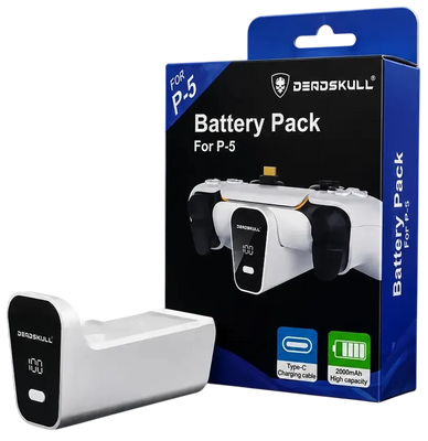 Deadskull Rechargeable Battery Pack for PS5 Controller With LED Indicators