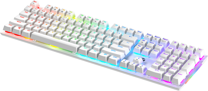 فانتك ماكس فيت 108 MK855 كيبورد ميكانيكال سلكي بإضاءة RGB وسويتش أزرق - أبيض  للبيع في مصر من خلال Games2Egypt
