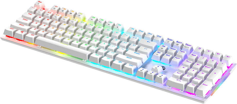 فانتك ماكس فيت 108 MK855 كيبورد ميكانيكال سلكي بإضاءة RGB وسويتش أزرق - أبيض  للبيع في مصر من خلال Games2Egypt