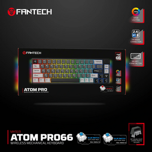 Fantech ATOM PRO-MK919 RGB Wireless Mechanical Gaming Keyboard Red Switch - Black  for sale in Egypt from Games2Egypt