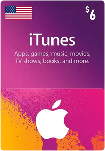 Apple iTunes Gift Card USA 6 USD -  for sale in Egypt from Games2Egypt