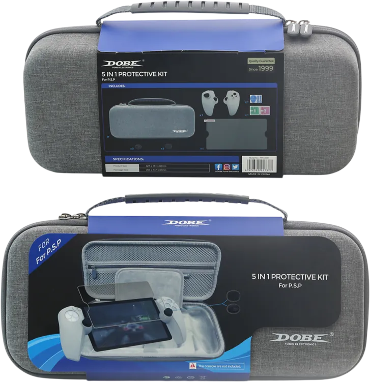 Dobe TP5-3587 Protective Storage EVA Case Set for PlayStation Portal - Grey