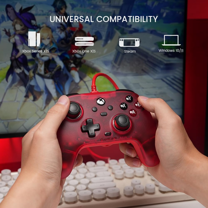 جيم سير T7 يد تحكم سلكية لإكس بوكس وويندوز 10/11 - أحمر  للبيع في مصر من خلال Games2Egypt