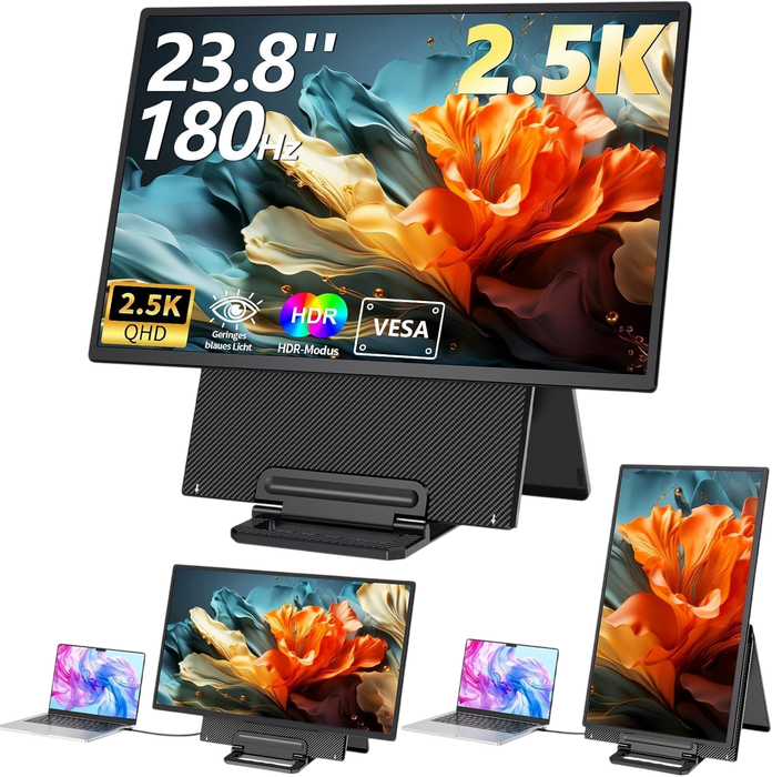 V2COM D1 شاشة محمولة 23.8 بوصة 2.5K QHD IPS بتردد 180Hz  للبيع في مصر من خلال Games2Egypt