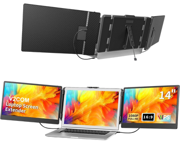 V2COM S2 14-Inch FHD IPS Triple Laptop Screen Extender -  for sale in Egypt from Games2Egypt