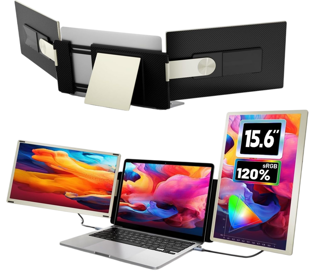 V2COM S6 15.6" FHD IPS Triple Laptop Screen Extender