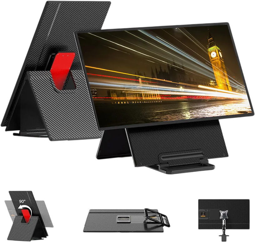 V2COM D1 شاشة محمولة 23.8 بوصة 2.5K QHD IPS بتردد 180Hz – صورة 5