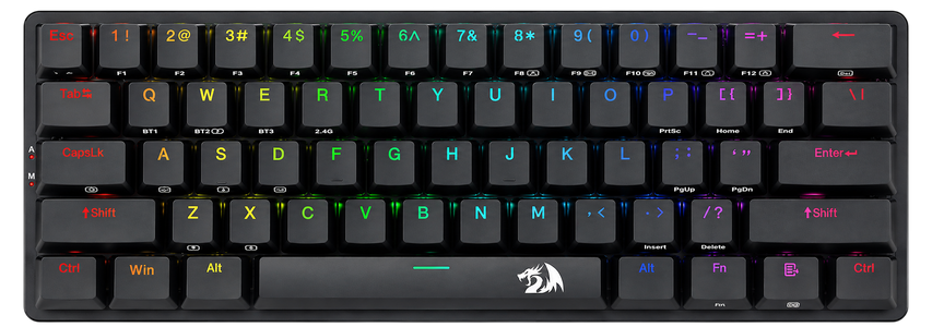 Redragon K615P-KBS Elise Pro Low Profile Mechanical Tri-Mode Wireless RGB Gaming Keyboard