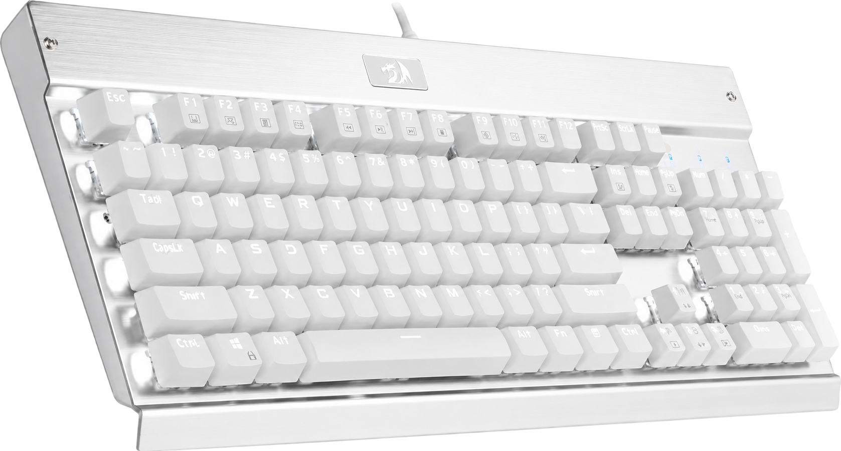  Redragon KG010-WN Wired Mechanical Gaming Keyboard Brown Switch - White