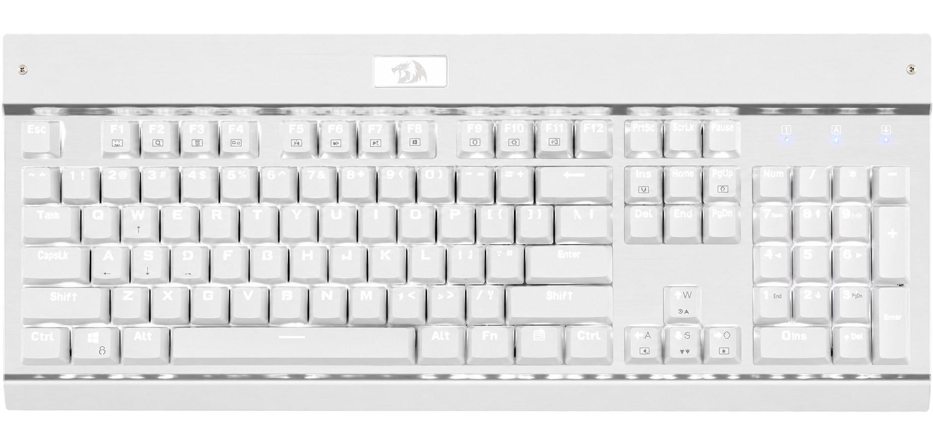  Redragon KG010-WN Wired Mechanical Gaming Keyboard Brown Switch - White – image 2