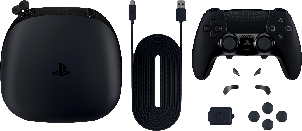 PS5 DualSense Edge Wireless Controller with a Case of Accessories - Black - Used  for sale in Egypt from Games2Egypt