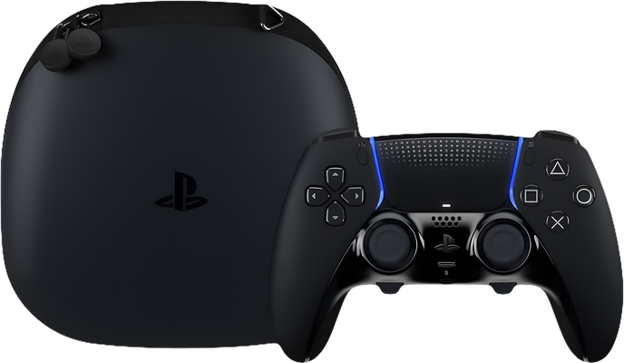 PS5 DualSense Edge Wireless Controller with a Case of Accessories - Black - Used