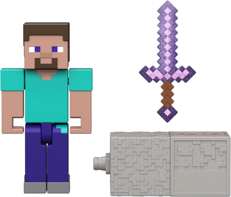 Mattel Minecraft Steve JJR85 - Action Figure