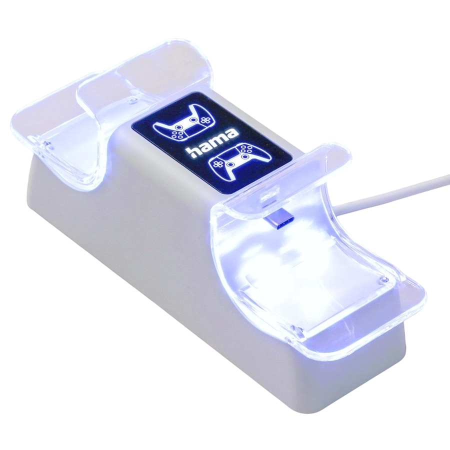 Hama Dual USB Charging Dock LED for PS5 DualSense Controllers