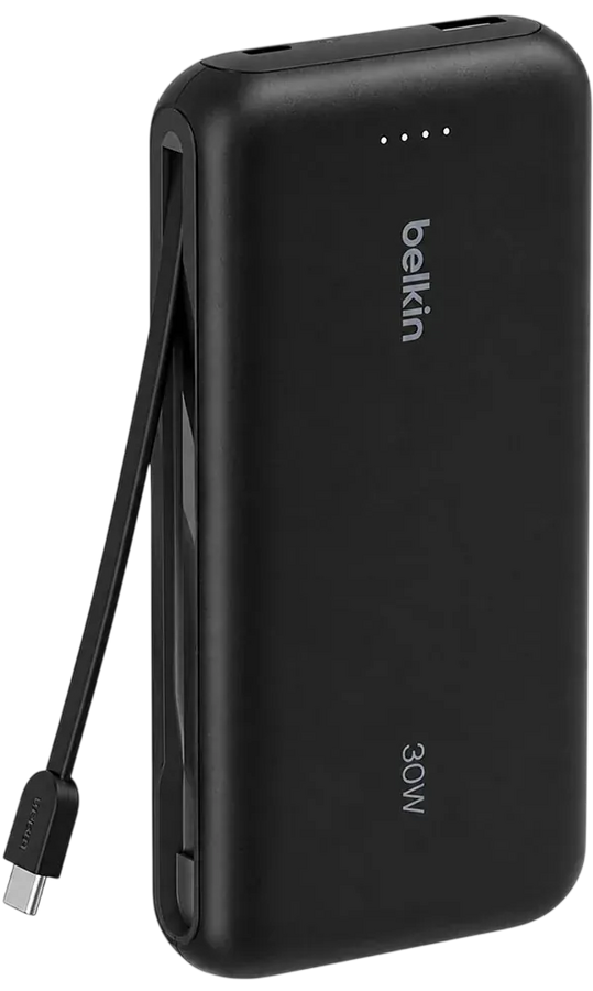 بلكين بوست تشارج باور بانك PD بسعة 20000mAh مع كابل USB-C مدمج - أسود – صورة 4