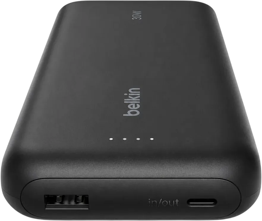 بلكين بوست تشارج باور بانك PD بسعة 20000mAh مع كابل USB-C مدمج - أسود – صورة 6