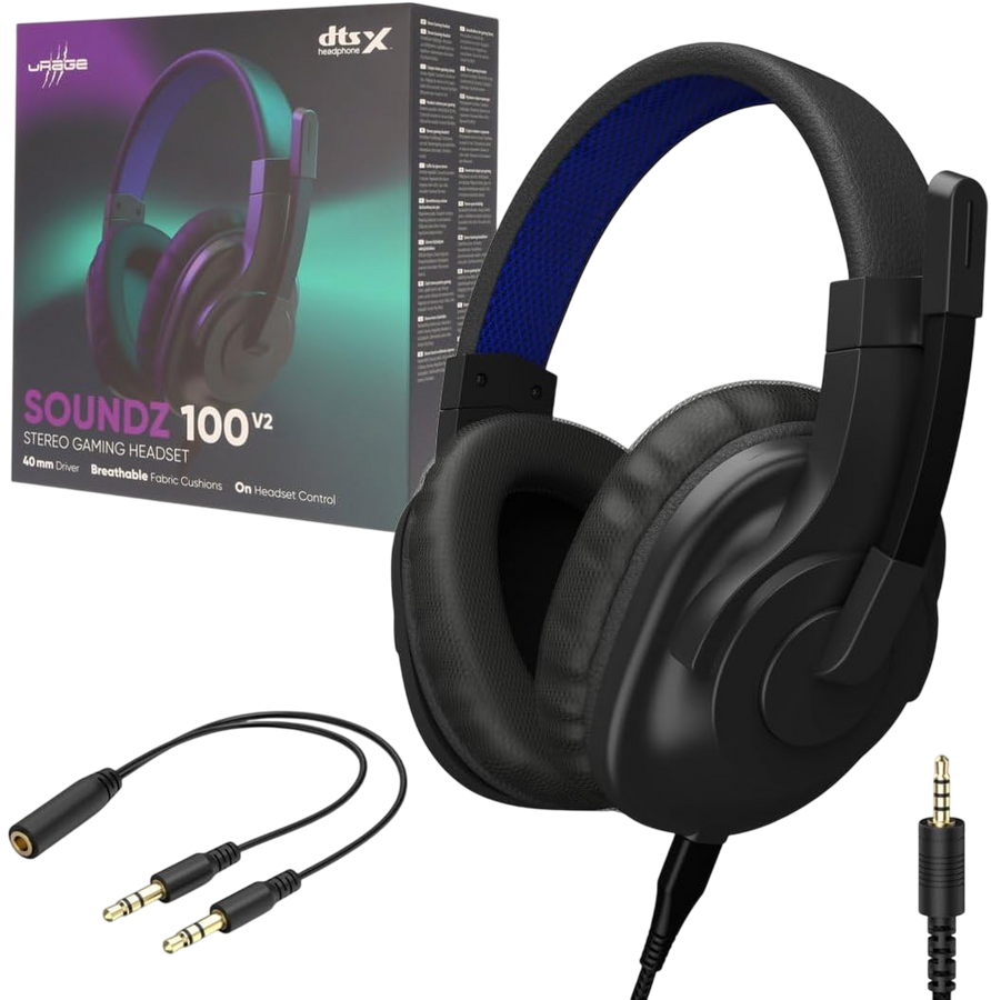 uRage SoundZ 100 Wired Stereo Gaming Headset – Black
