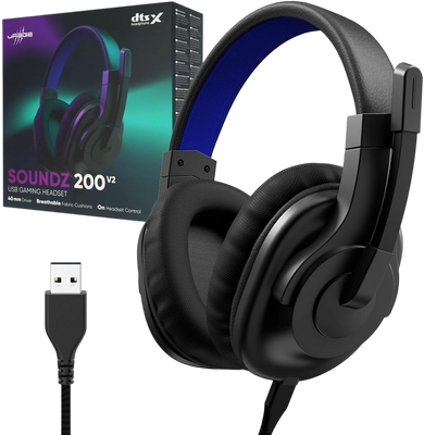 uRage SoundZ 200 Wired Stereo Gaming Headset – Black