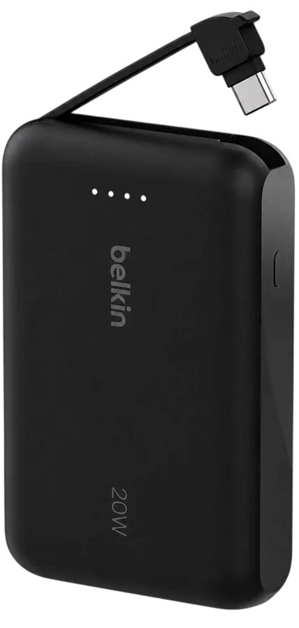 Belkin BoostCharge 10000mAh PD Power Bank with Built-in USB-C Cable - Black – image 3