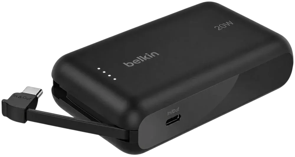 Belkin BoostCharge 10000mAh PD Power Bank with Built-in USB-C Cable - Black – image 6