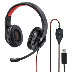 Hama HS-USB400 Stereo USB Office Headset – Black  for sale in Egypt from Games2Egypt