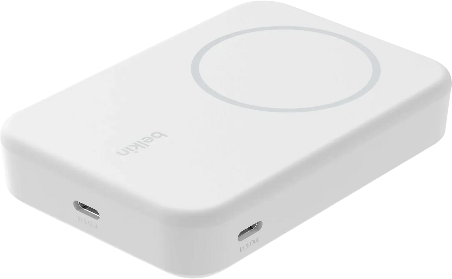 بلكين بوست تشارج باور بانك مغناطيسي بسعة 10000mAh مع Qi2 بقوة 15W - أبيض – صورة 2